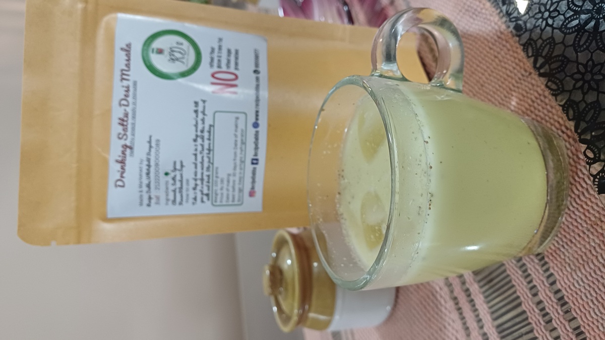 Drinking Sattu Desi Masala